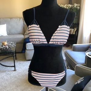 Xhilaration 2 Piece Bikini Patriotic Striped